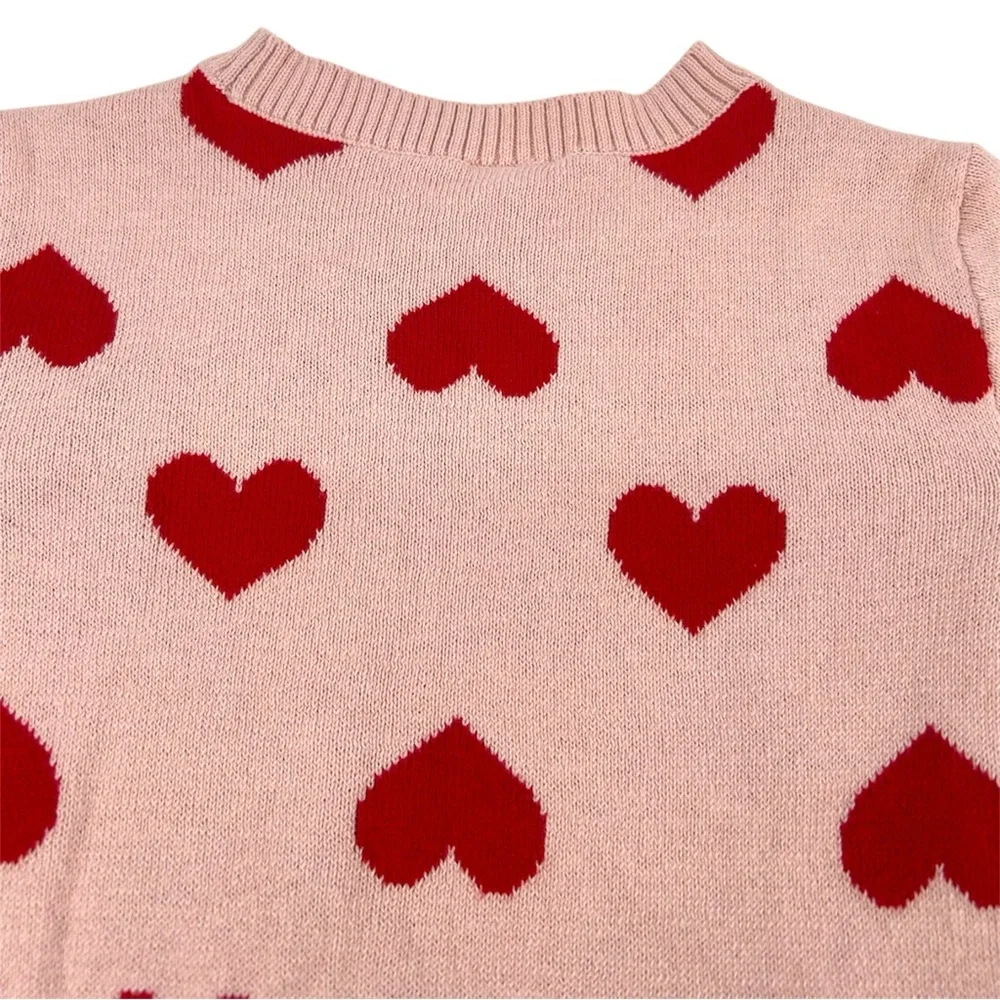 NWT Carter’s Pullover All Over Heart Print Sweater Pink and Red Size 18 Months